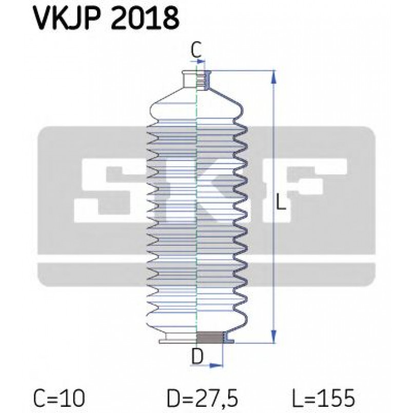 VKJP 2018 SKF - Пильовик привідного валу